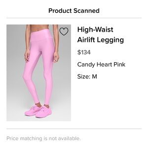 ALO Yoga High-Waist Airlift Legging in Candy Heart Pink
